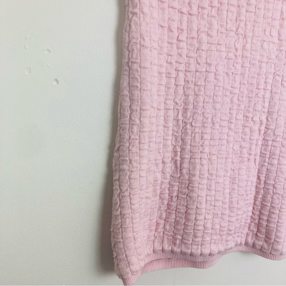 Free People Beach short and sweet textured knit pale ballet pink mini dress. L - Picture 4 of 7